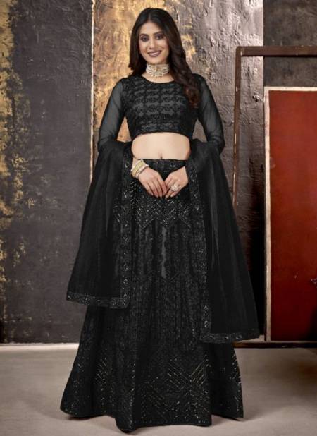 Black Colour Zeeya Rangrezz Varni New Latest Designer Exclusive Net Lehenga Choli Collection 11004